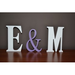 Dekoracje ślubne litery stojące