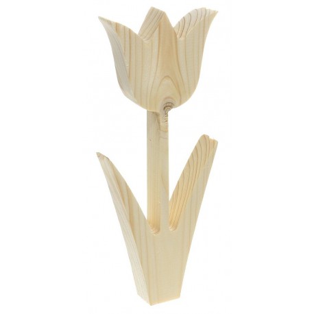 Tulipan z listkami decoupage